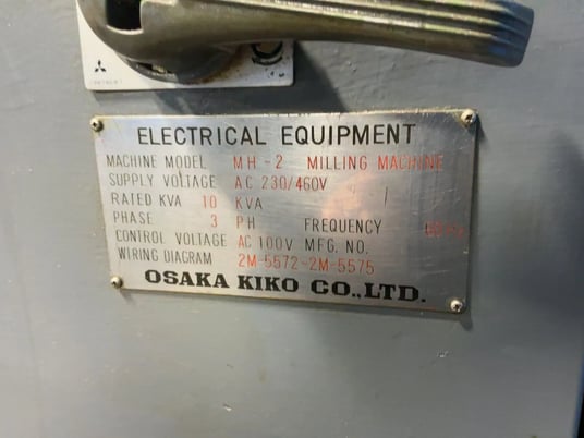 Osaka Kiko #MH-2, Vertical Mill, 52" x 12" tbl, Anilam Controls, 230/460 V. - Image 4