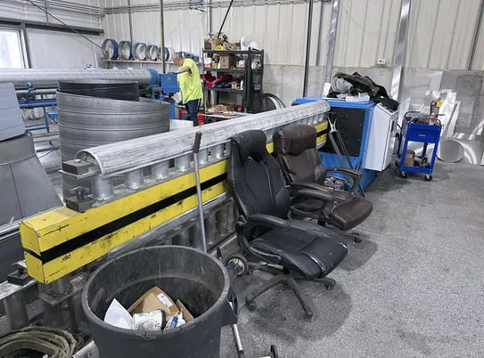 Spiral Helix #Ovalizer-36/10, flat-oval duct former, 36" x106" oval, 20' tube length, 2023 - Image 3