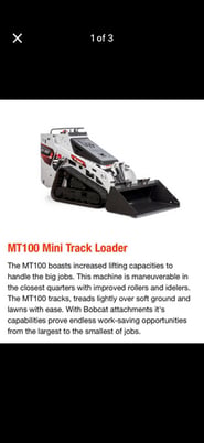 Bobcat #MT100, Reliable diesel engine, 25 Tier IV diesel engine, 2022 - Image 2