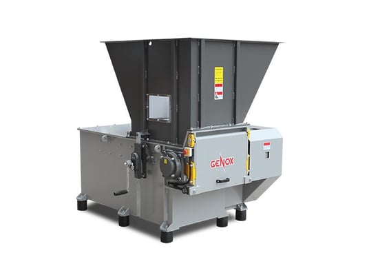 Genox #V800, Single Shaft Shredder, 59" x 56" Hopper Opening, 15.75" Rotor diameter, 50 HP, Siemens PLC - Image 1