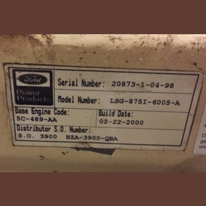 100 KW Kohler #100RZ, natural gas generator set, standby, open skid, 1800 RPM, 347/600 Volts, 120 Amps, 60 - Image 6