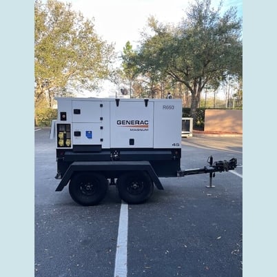 38 KW Generac-Magnum #MMG45IF4, portable diesel generator, prime, trailer mtd, 100 gal tank, 11,902 hours - Image 2