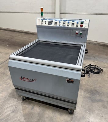 Earth Chain #HD-765, spinner deburring machine, 11-26 lb. batch capacity, 25" x 10" container - Image 1