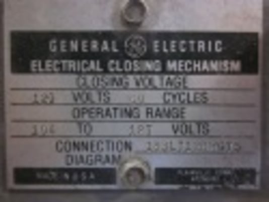 1600 Amps, General Electric, AKR-4A-50, electrically operated, drawout, #AB1382 - Image 1