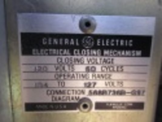 5000 Amps, General Electric, AKR-9D-125, electrically operated, drawout, #AB4573 - Image 1