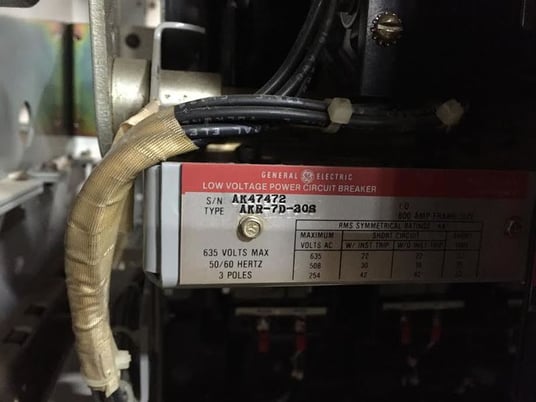 800 Amps, General Electric, akr- 7d-30s, electrically operated, manually operated, drawout, w/cell - Image 6