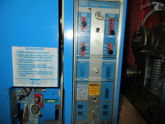 1600 Amps, Brown Boveri, LK-16, electrically operated, manually operated, drawout - Image 7