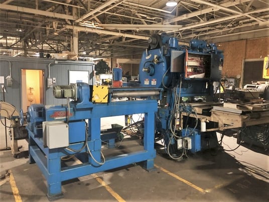 60 Ton, Oak #FP2-48, 1.5" stroke, 12" Shut Height, 48:x34" bed, 100-300 SPM, feedline, #5040 - Image 2