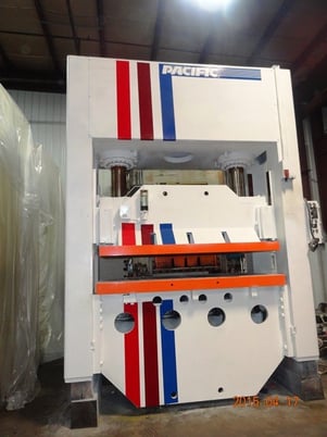 400 Ton, Pacific #400D8-54, straight side hydraulic press, 18" stroke, 33" daylight, 96" x54"bed - Image 1