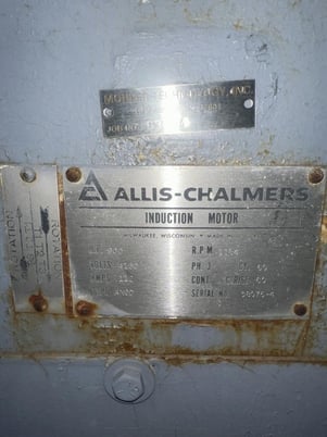 900 HP 1184 RPM Allis-Chalmers, Frame 3730, weather protected enclosure type 2, SLV, rebuilt, 4160 Volts - Image 2