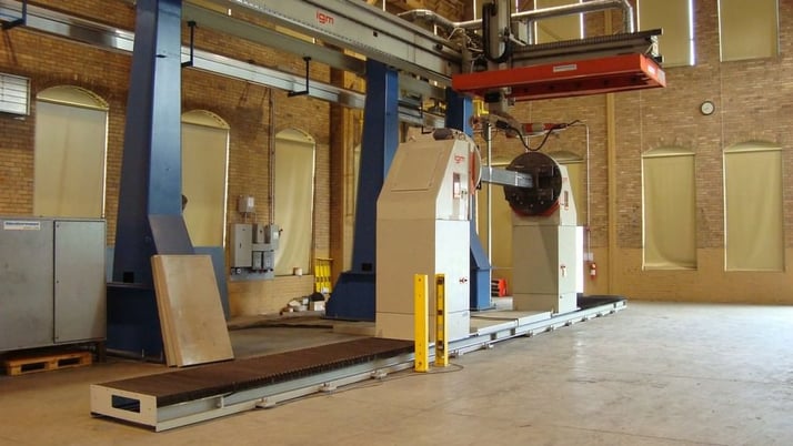 IGM, robotic welding cell, 1377" X, 118" Y, 59" Z, (2) 49" positioners, 151" swg, 2007, #26597 - Image 6