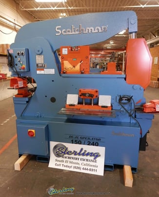 6" x 6" x 1/2" Scotchman #DO-150/240-24M, dual operation hydraulic ironworker, 150 ton, 12" throat, new - Image 4