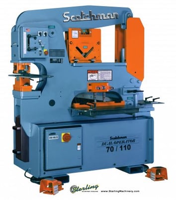 6" x 6" x 1/2" Scotchman #DO-70/110-24M, dual operator ironworker, 70 ton, 9" throat, made in the USA, new - Image 1