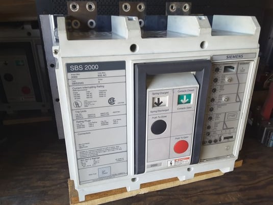 2000 Amps, SBS2020F-LSIG, Fixed/Manual, 120V, electrically operated, LSIG trip unit - Image 1