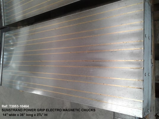 14" x 36" Sunstrand, electric magnetic chuck, 4.527" thick ea, clt power grip, input 220-440V, 50-60Hz (2 - Image 2