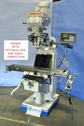 Birmingham #BPV-3949-C, 9" x49" table, variable speed head, chromed ground quill, 60-4300 RPM, 3 HP, new - Image 9