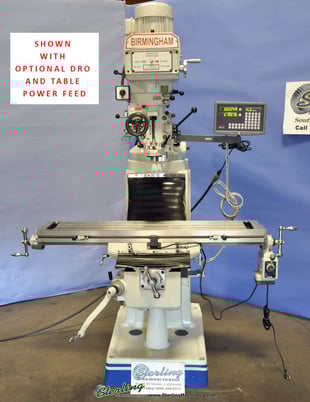 Birmingham #BPV-3949-C, 9" x49" table, variable speed head, chromed ground quill, 60-4300 RPM, 3 HP, new - Image 10