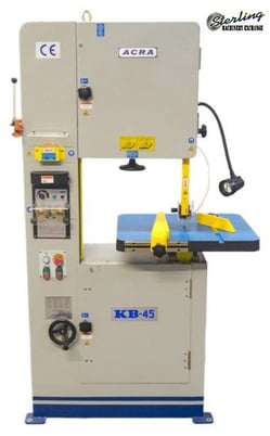 17-15/16" Acra #KB-45, single phase, saw blade welder, grinder, blade shear, work light, 85-375 FPM, 1 HP - Image 1