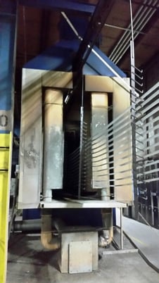 Pretreatment washer, 5 stage, 150' L, 4' x6' part opening, Stainless Steel pumps, dry-off & cure ovens - Image 2