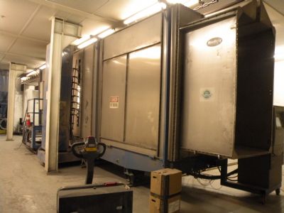 Nordson #Excel-2003, powder booth, 4' W x 6' H part open, 16 auto.guns, 1 collector module - Image 4