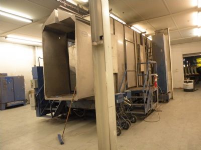 Nordson #Excel-2003, powder booth, 4' W x 6' H part open, 16 auto.guns, 1 collector module - Image 5