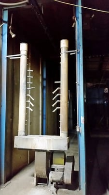 84' L Powder coating dry-off oven, 24" W x 72" H part opening, gas fired, 15' H oven panels - Image 2