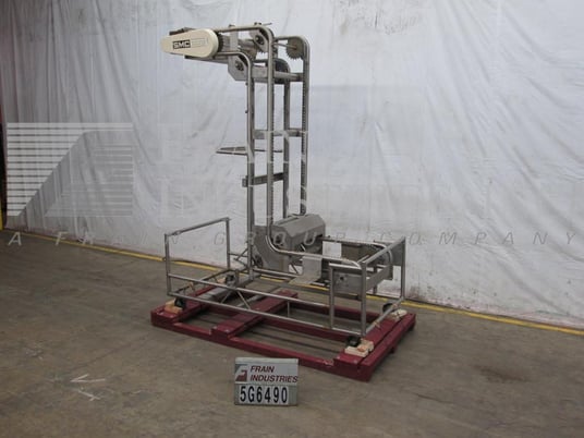 Smalley #SP-24, Stainless Steel Z style bucket elevator, 23-1/2" L x 4-1/4" W x 2-1/2" D buckets, 112" - Image 1