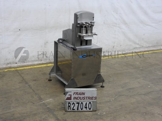 Cozzoli #F520, semi-automatic dual head table top piston filler, 2-20 containers per minute - Image 5