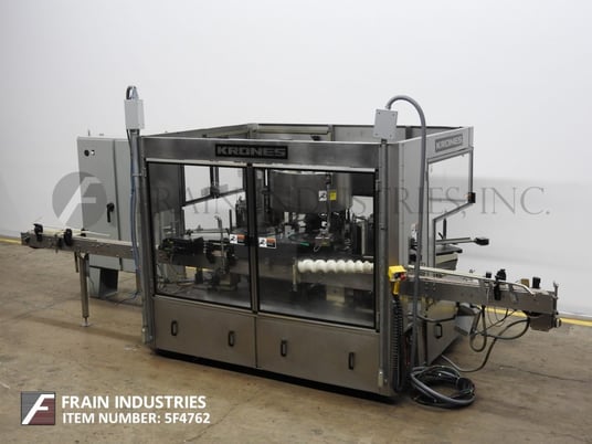 Krones #Supermatic, automatic, 12 station, rotary, cold glue, front/back/neck labeler, 80-360 labels per - Image 5