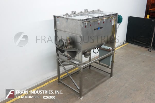60 cu.ft. Marion #HPS4272, 316 Stainless Steel paddle mixer, three section hinged lid, safety grates, 72" L x - Image 3
