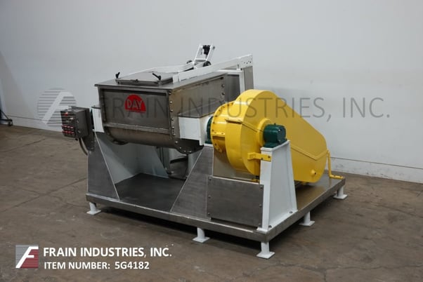 J.h. Day, Stainless Steel double arm sigma blade mixer, 18 cu.ft., 134 gallon, 5 HP, hydraulic operated cover - Image 5