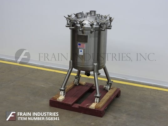 52.8 gallon Precision Stainless Tank Reactor, 200 liter, 316L Stainless Steel, 40 psi, bolt down dome top - Image 1