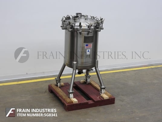 52.8 gallon Precision Stainless Tank Reactor, 200 liter, 316L Stainless Steel, 40 psi, bolt down dome top - Image 5