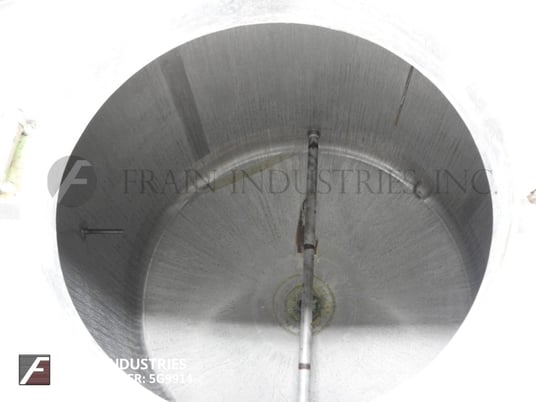 700 gallon Darlington Dairy Supply, 304 Stainless Steel single wall tank, 55" OD x 72" straight wall, flat - Image 2