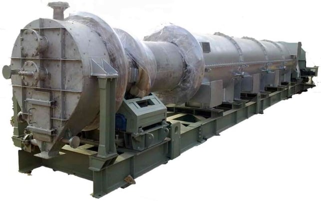 60" diameter x 444" long Brown & Sharpe, indirect fired rotary drum, Inconel 800, gas fired, trailer mounted - Image 3