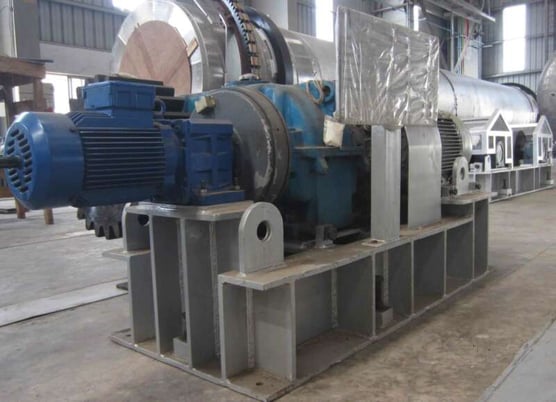 60" diameter x 444" long Brown & Sharpe, indirect fired rotary drum, Inconel 800, gas fired, trailer mounted - Image 4