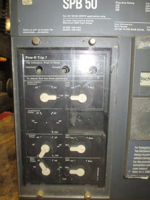 250 Amps, Cutler-Hammer, SPB50, 3P, 600V, Pow-R-Trip 7, LSG, no rating plug, manually operated, drawout - Image 3