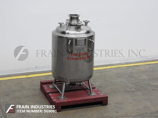 53 gallon Precision Stainless, 316L Stainless Steel, jacketed, internal vacuum tank, 24" diameter x 37" deep - Image 5