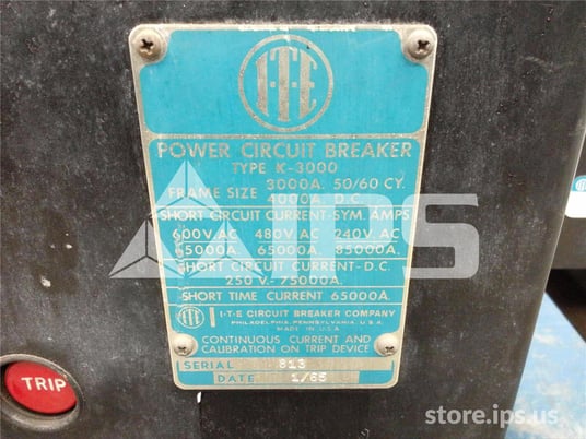 3000 Amps ITE K-3000 Red Eo/do 240 Volts AC Control - Image 4