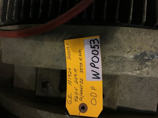 200 HP 3575 RPM General Electric, Frame 444TDZ, ODP, 209 amp, 460 Volts Atlas Copco 9711-1403-10 - Image 1