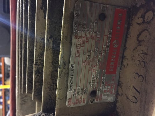 200 HP 3575 RPM General Electric, Frame 444TDZ, ODP, 209 amp, 460 Volts Atlas Copco 9711-1403-10 - Image 2