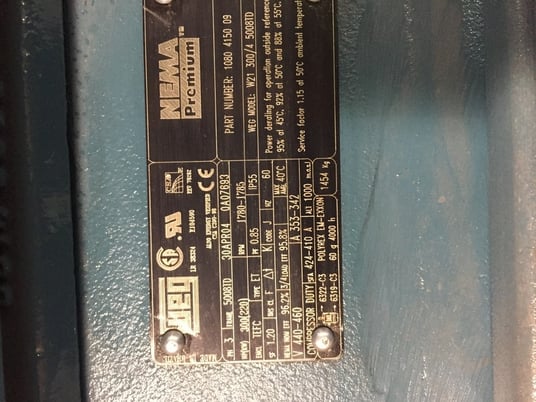 300 HP 1785 RPM Weg, Frame 5008TD, TEFC, 342 amp, 460 Volts - Image 2