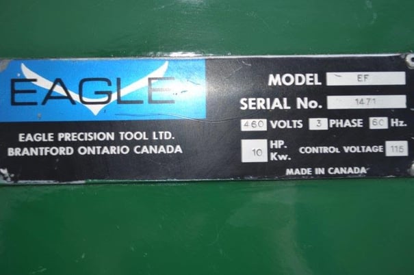 3" Eagle #EF, 51" LR x 86" FB x 55" tall, single head, palm buttons, 10 HP, s/n #1471 - Image 9