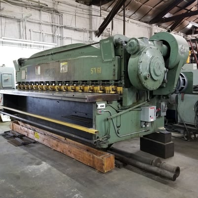 3/8" x 14' Cincinnati #2514, mechanical, 24" back gauge, 50 SPM, 18" gap fr., 15 hydraulic holdowns - Image 1