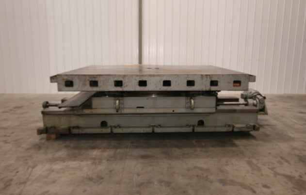 Image 1 for 72" x 96" Giddings & Lewis air lift rotary table, 52" L/R movement, 6 T-slots, #12973