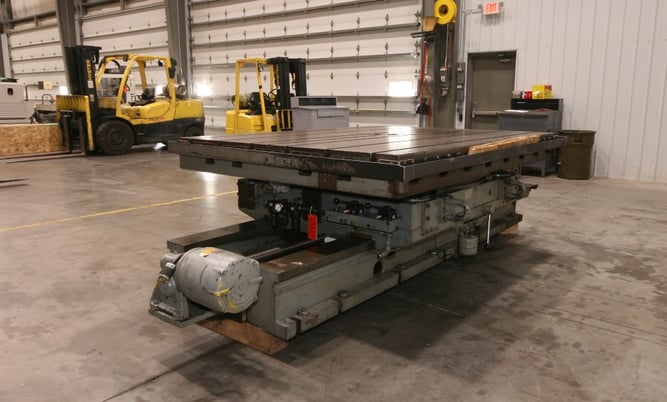 Image 5 for 72" x 96" Giddings & Lewis air lift rotary table, 52" L/R movement, 6 T-slots, #12973