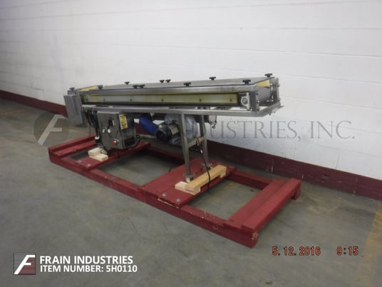 Image 1 for 9" wide x 6.8' long, G2 Material Handling Inc. cooling conveyor, Stainless Steel, variable speed controls