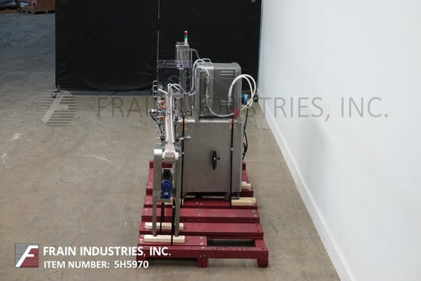 Image 3 for Filamatic #DAB-16, 2 head inline piston filler, 12-60 bottles/minute, 60-520ml, star wheel indexing