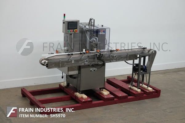 Image 5 for Filamatic #DAB-16, 2 head inline piston filler, 12-60 bottles/minute, 60-520ml, star wheel indexing