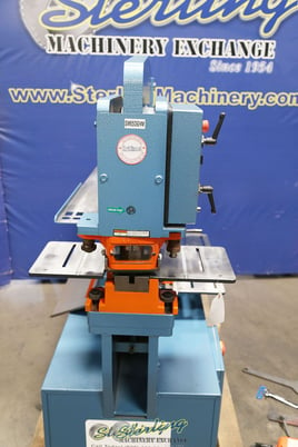 Image 4 for 6" x 6" x 3/8" Scotchman #6509-24M, 65 ton, 3/4" str, hydraulic ironworker, 24" length, die holder, shear table, new, #SM650924M